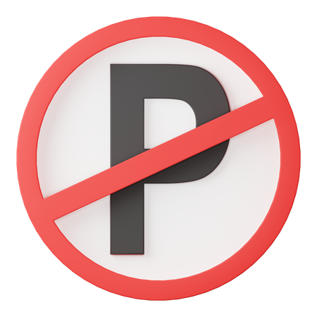 No parking  3D Icon