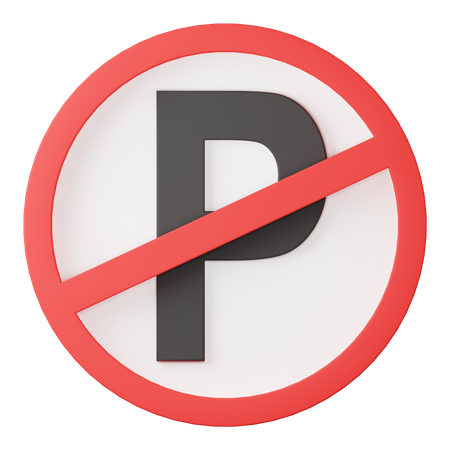 No parking  3D Icon