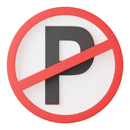 No parking  3D Icon