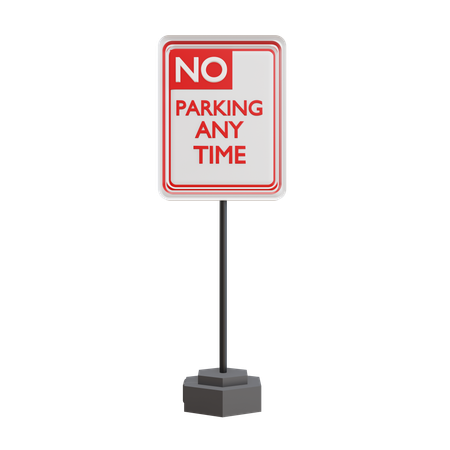 No Parking Any Time  3D Icon