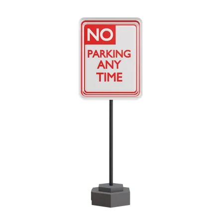 No Parking Any Time  3D Icon