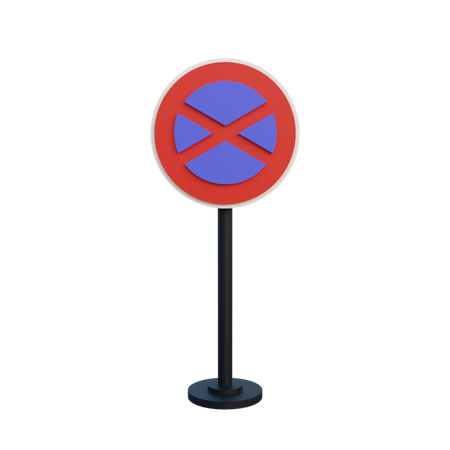 No Parking Board  3D Illustration