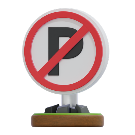 NO PARKING SIGN  3D Icon