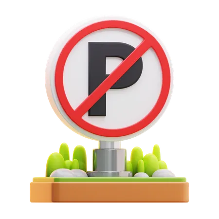 No parking sign  3D Icon