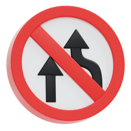 No Passing Sign  3D Icon