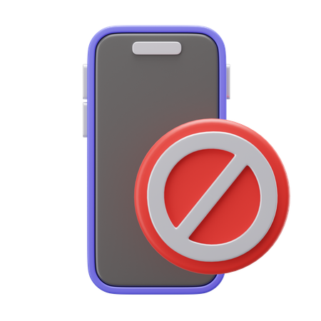 No se permite teléfono  3D Icon