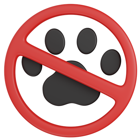 Sem animal de estimação  3D Icon
