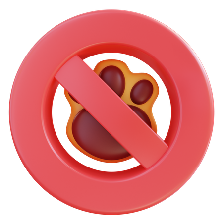 No Pets  3D Icon