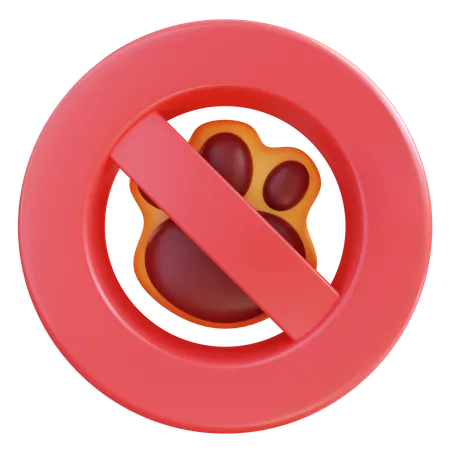 No Pets  3D Icon