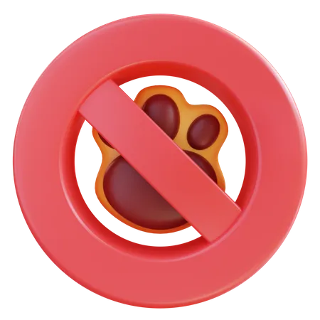 No Pets 3D Icon