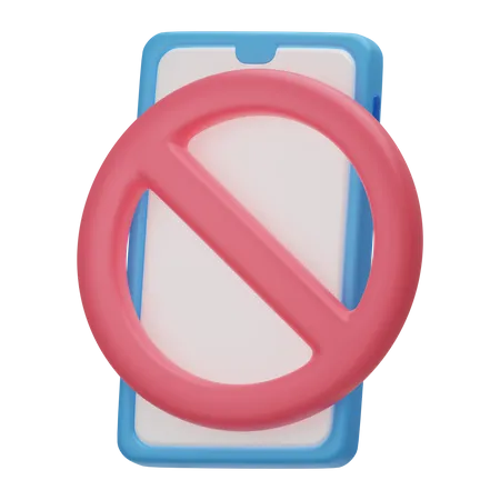 No Phone 3 D Library 3D Icon