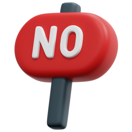 No Placard  3D Icon
