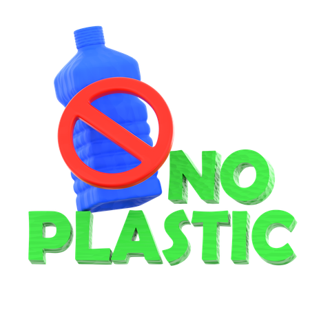 No Plastic  3D Icon