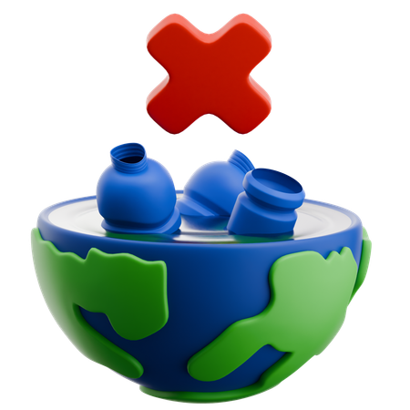 No Plastic  3D Icon