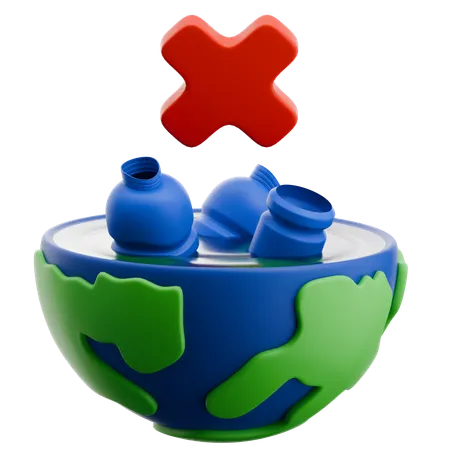 No Plastic  3D Icon