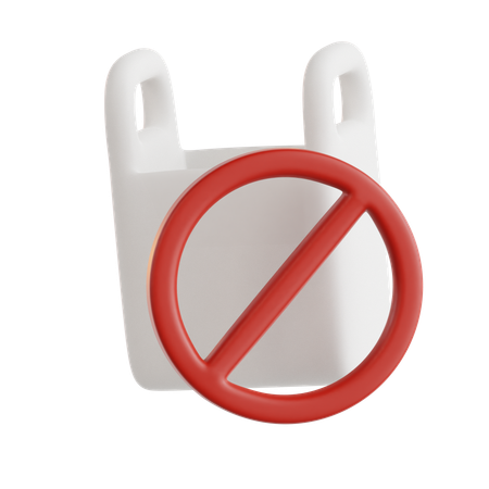 No plastic  3D Icon