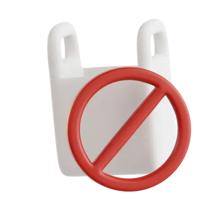 No plastic  3D Icon