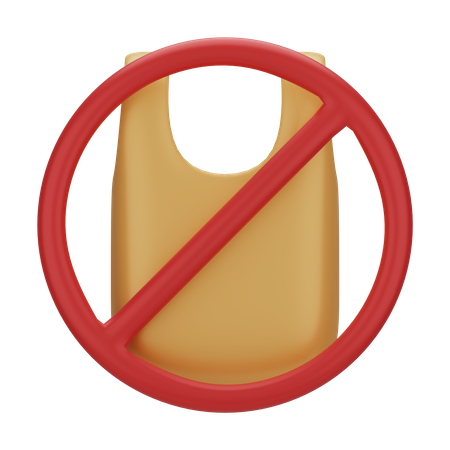 No Plastic  3D Icon