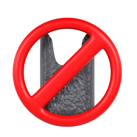 No Plastic Bag  3D Icon