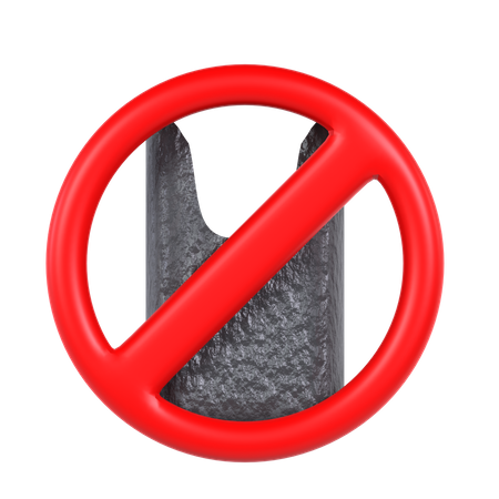 No Plastic Bag  3D Icon
