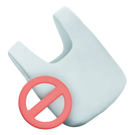 No Plastic Bags  3D Icon