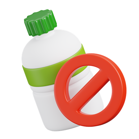 No Plastic Bottle  3D Icon