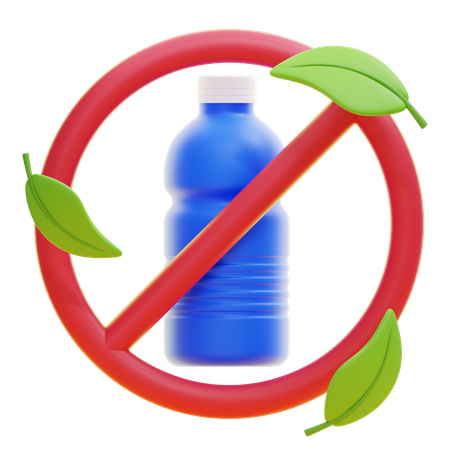No Plastic Bottle  3D Icon