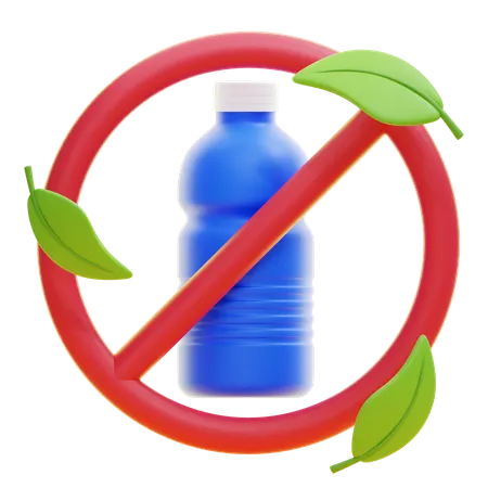 No Plastic Bottle  3D Icon