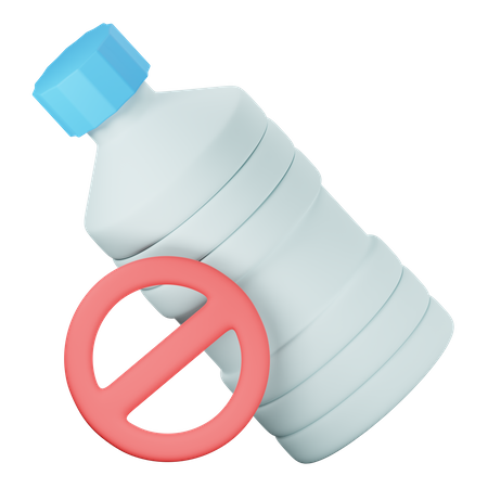 No Plastic Bottle  3D Icon