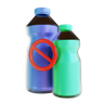 3d ban plastic bottle illustration