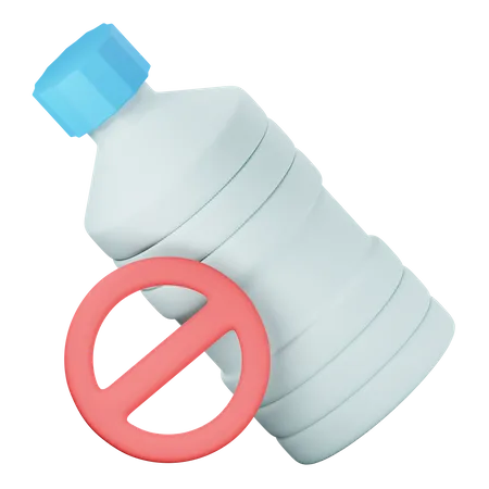 No Plastic Bottle  3D Icon