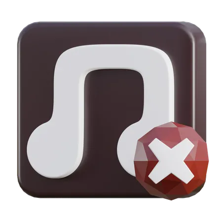 No Playlist  3D Icon