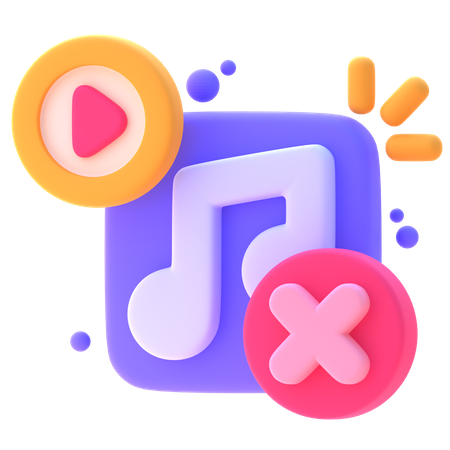 No Playlist  3D Icon