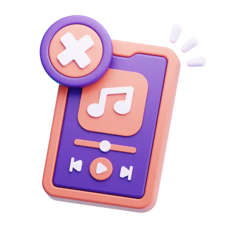 No Playlist  3D Icon