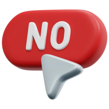 No Pointer  3D Icon