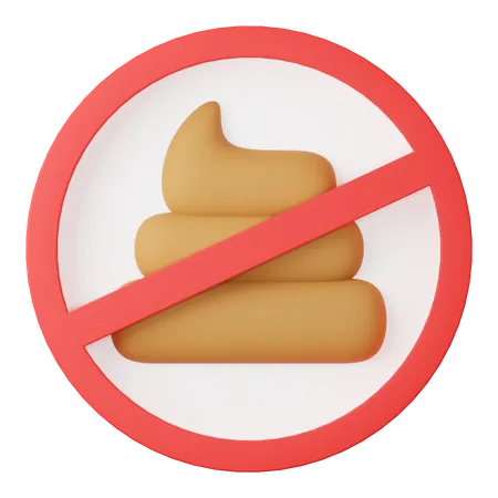 No poop  3D Icon