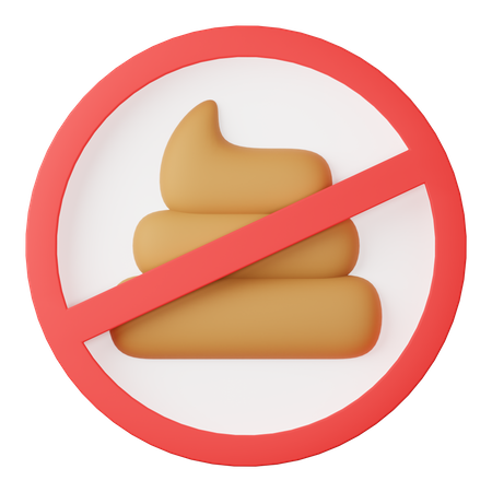 No poop  3D Icon