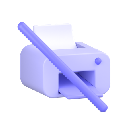 No Printer  3D Icon