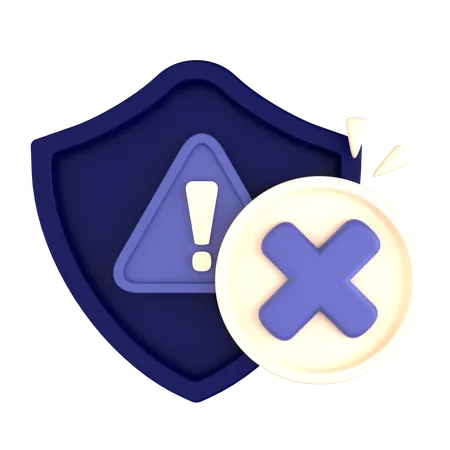 No Protection  3D Icon