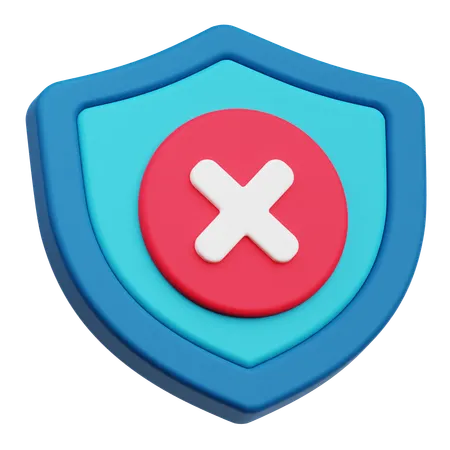 No Protection  3D Icon