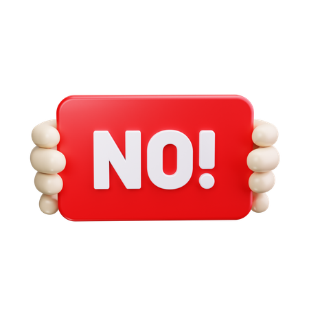 No Protest  3D Icon