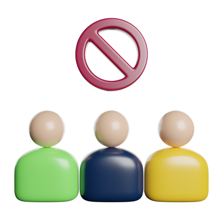 No Racism  3D Icon