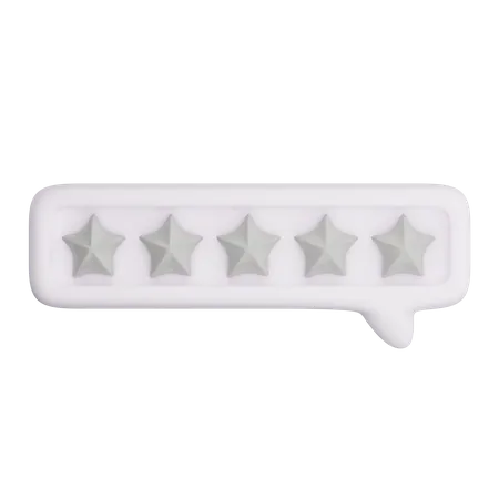 3 D Bubble Rating For Satisfaction 3 D 5 Star For Quality Customer Rating Feedback Concept From Client Employee Product Review 3 D 5 Star Vector Render 3D Icon