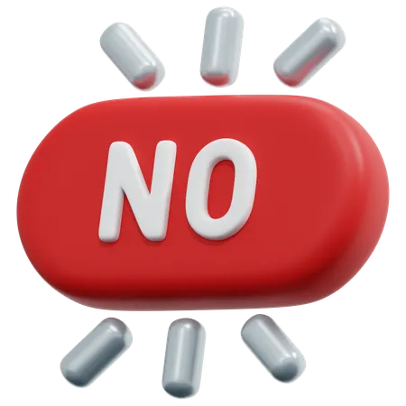 No Rejection  3D Icon