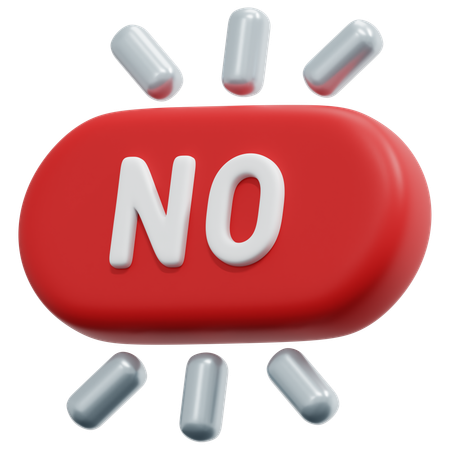 No Rejection  3D Icon