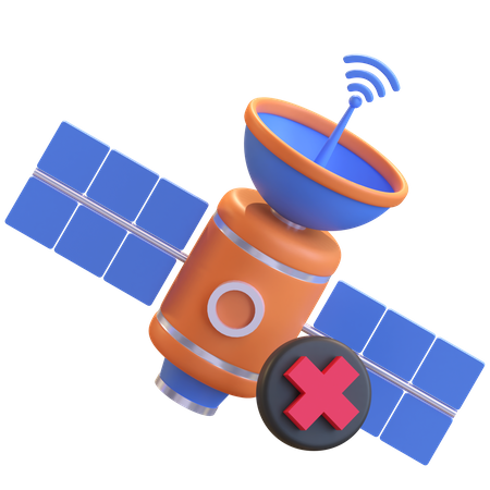 No Satellite Connection  3D Icon