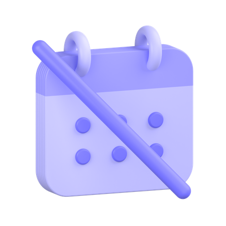 No Schedule  3D Icon