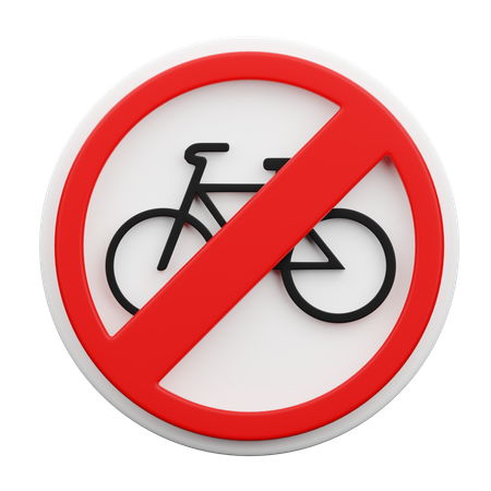 No se permiten bicicletas  3D Icon