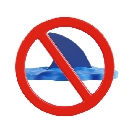 No Shark Fin  3D Icon