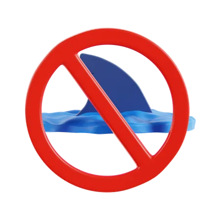 No Shark Fin  3D Icon